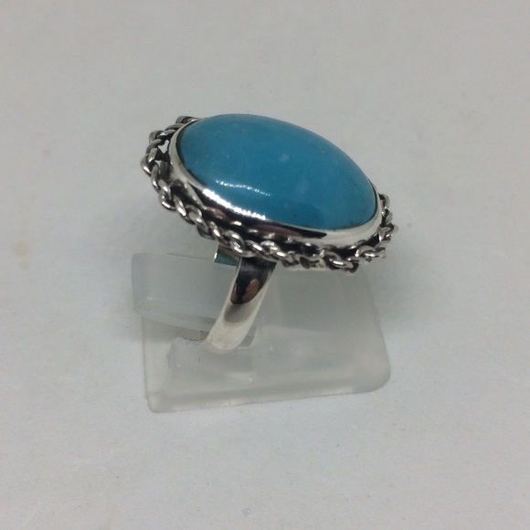•THOMSONITE - ROUNDED TRIANGLE• serrated bezel silver ring (size 6) main image 1